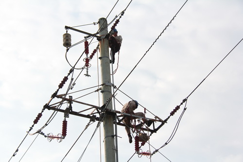 國(guó)網(wǎng)霞浦供電公司加裝線路避雷器，保障兩節(jié)期間電網(wǎng)可靠性