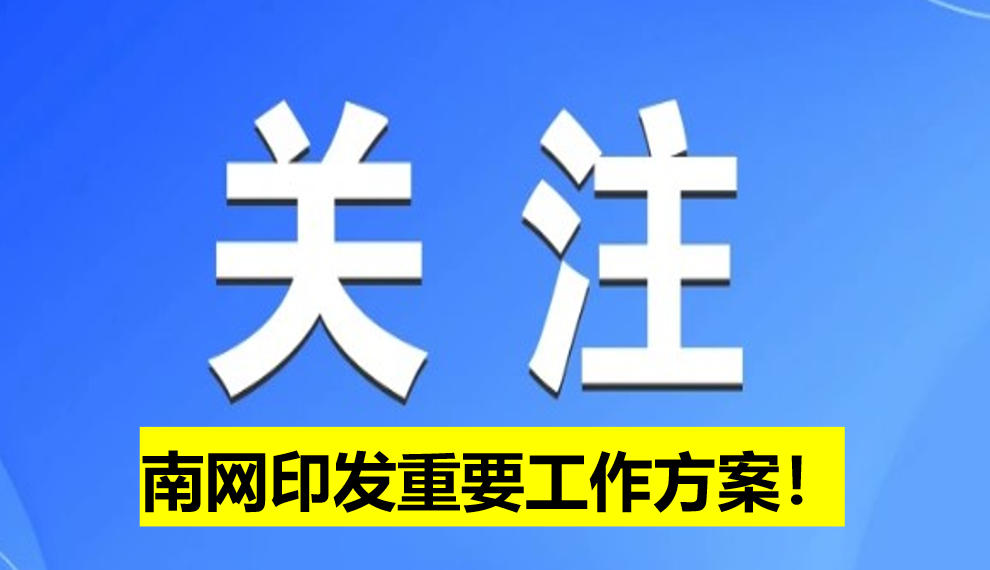 南網(wǎng)印發(fā)重要工作方案！